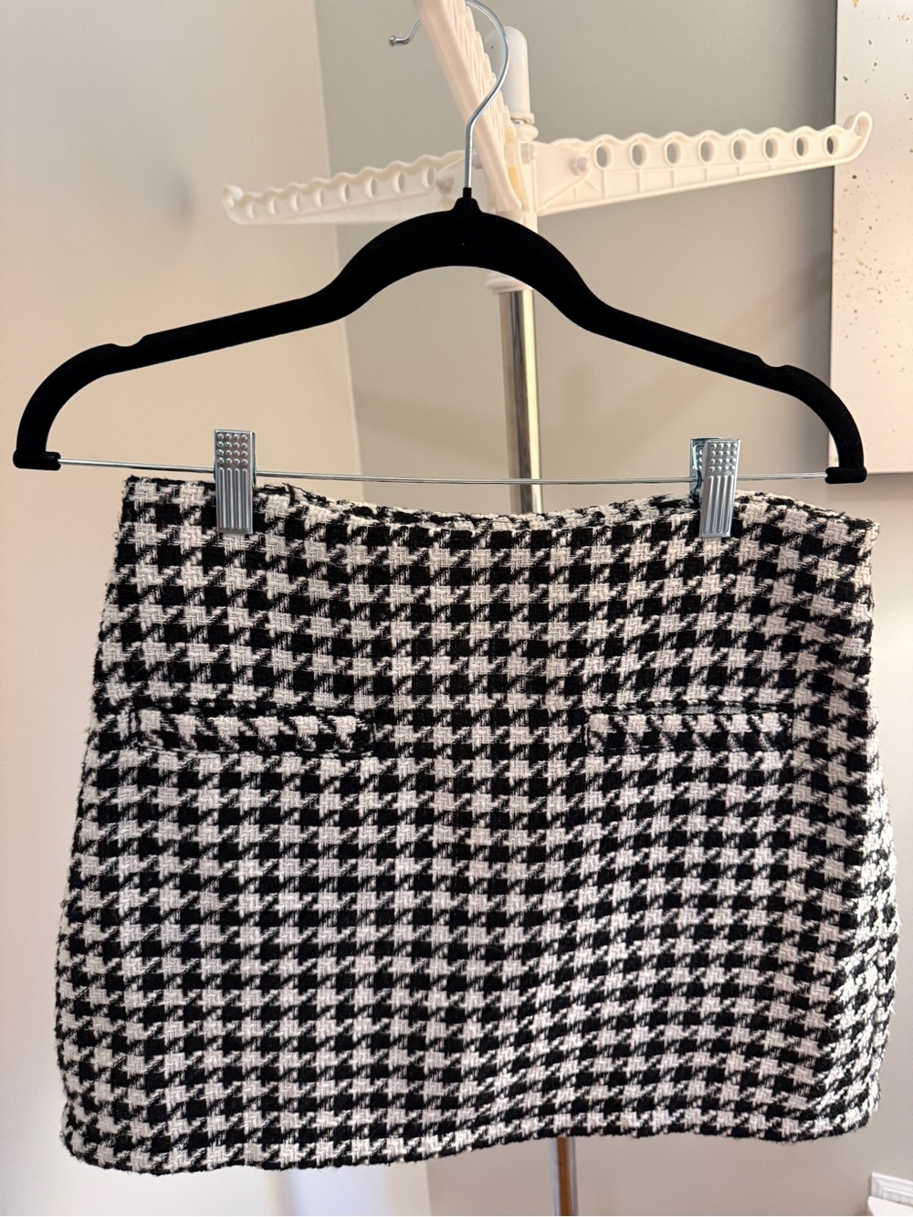 a new day Black and White Houndstooth Mini Skirt